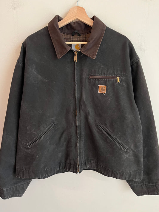 2009 Carhartt Detroit J67 Faded Black Carhartt Jacket (XXL)