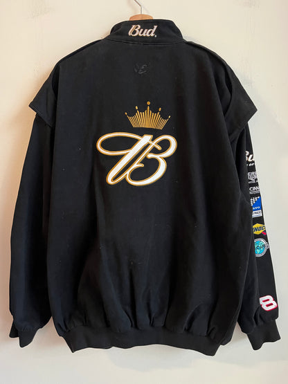 00s Nascar Dale Earnhardt Jr Budweiser Black/Gold Racing Jacket (XXL)