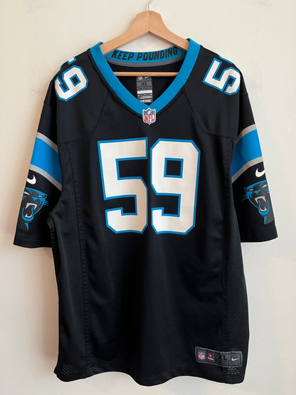 2016 Carolina Panthers Luke Kuechly Nike Black Jersey (XL)