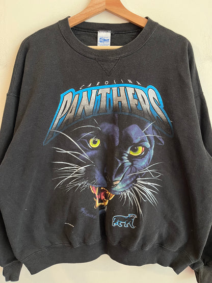 1993 Carolina Panthers Realistic Cat Salem Crewneck (L)