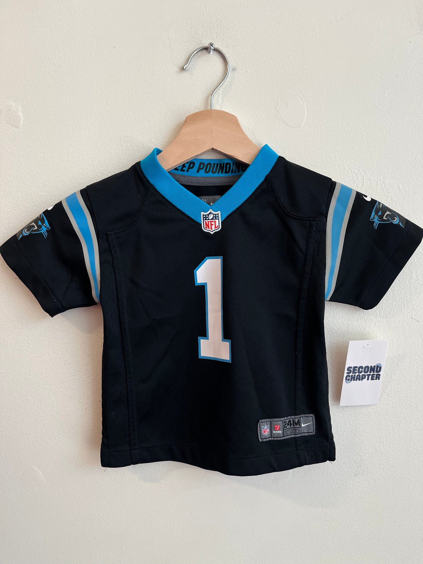 2015 Carolina Panthers Cam Newton Nike Home Jersey (24m)