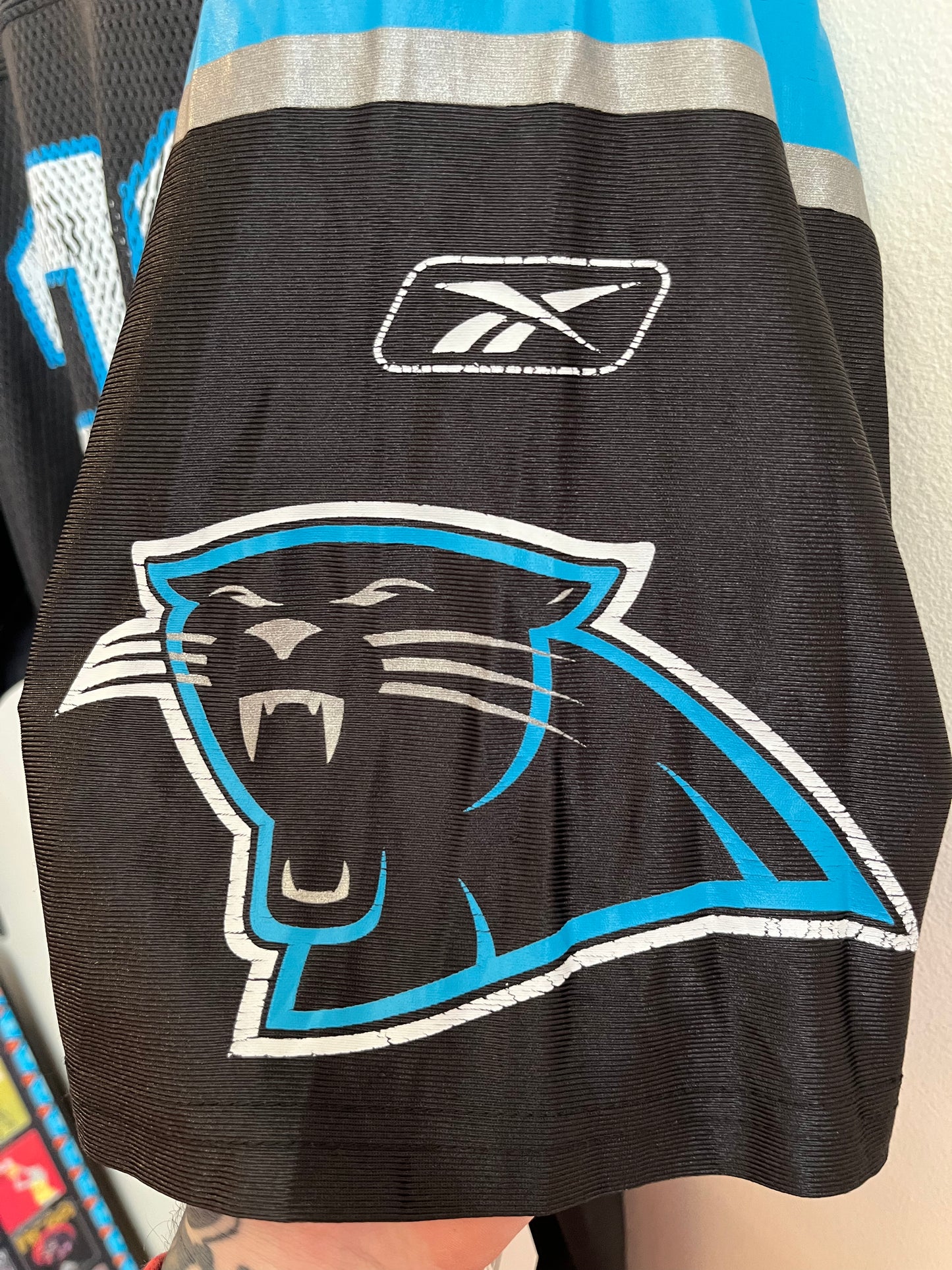 00s Carolina Panthers Jonathan Stewart Cracked Jersey (XXL)