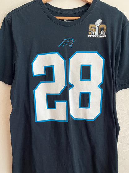 2016 Carolina Panthers Super Bowl 50 Jonathan Stewart Tee (L)