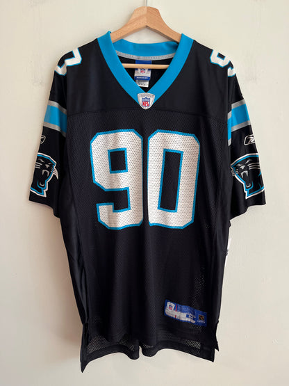 00s Carolina Panthers Julius Peppers Reebok Home Jersey (M)