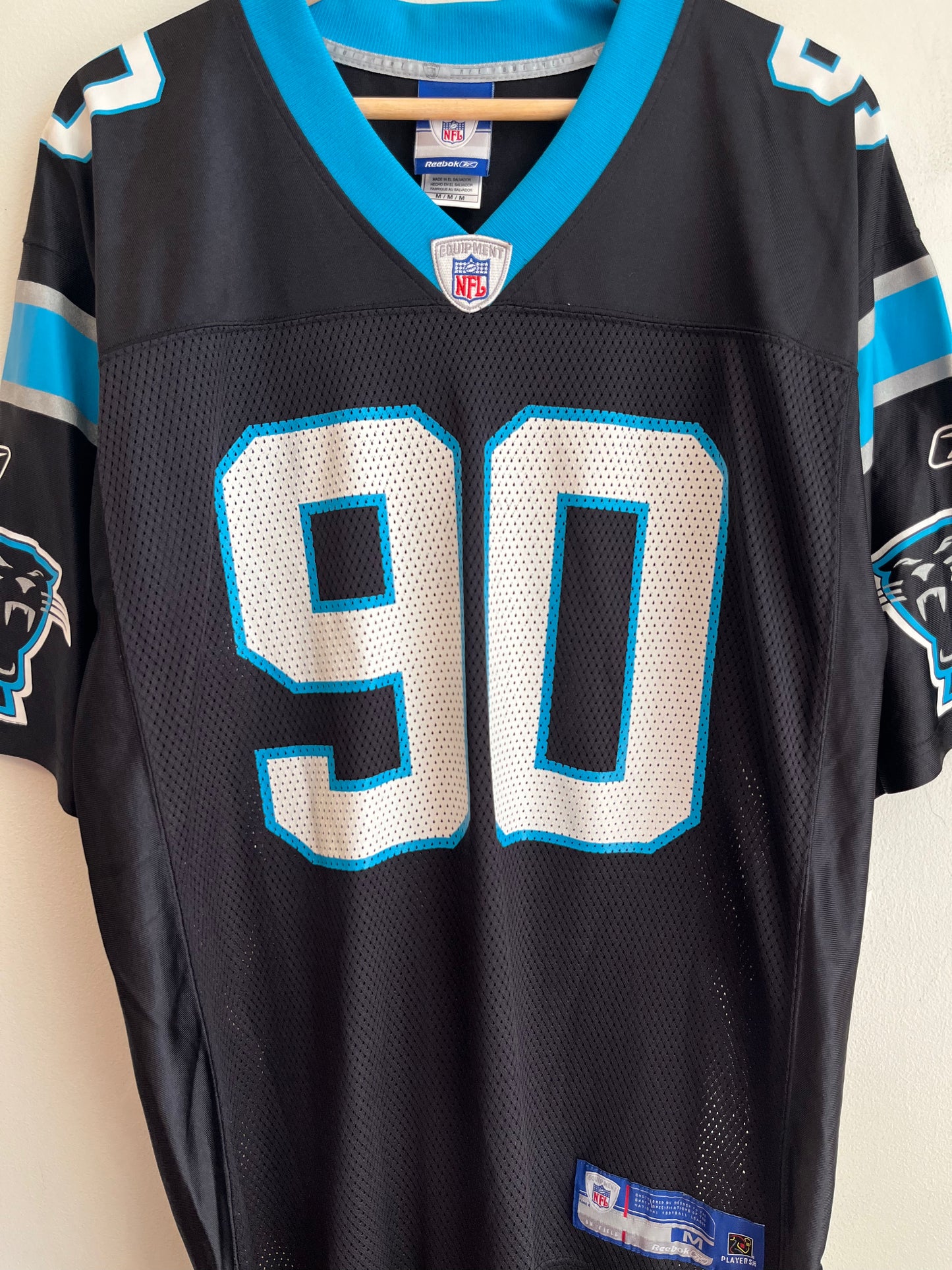 00s Carolina Panthers Julius Peppers Reebok Home Jersey (M)