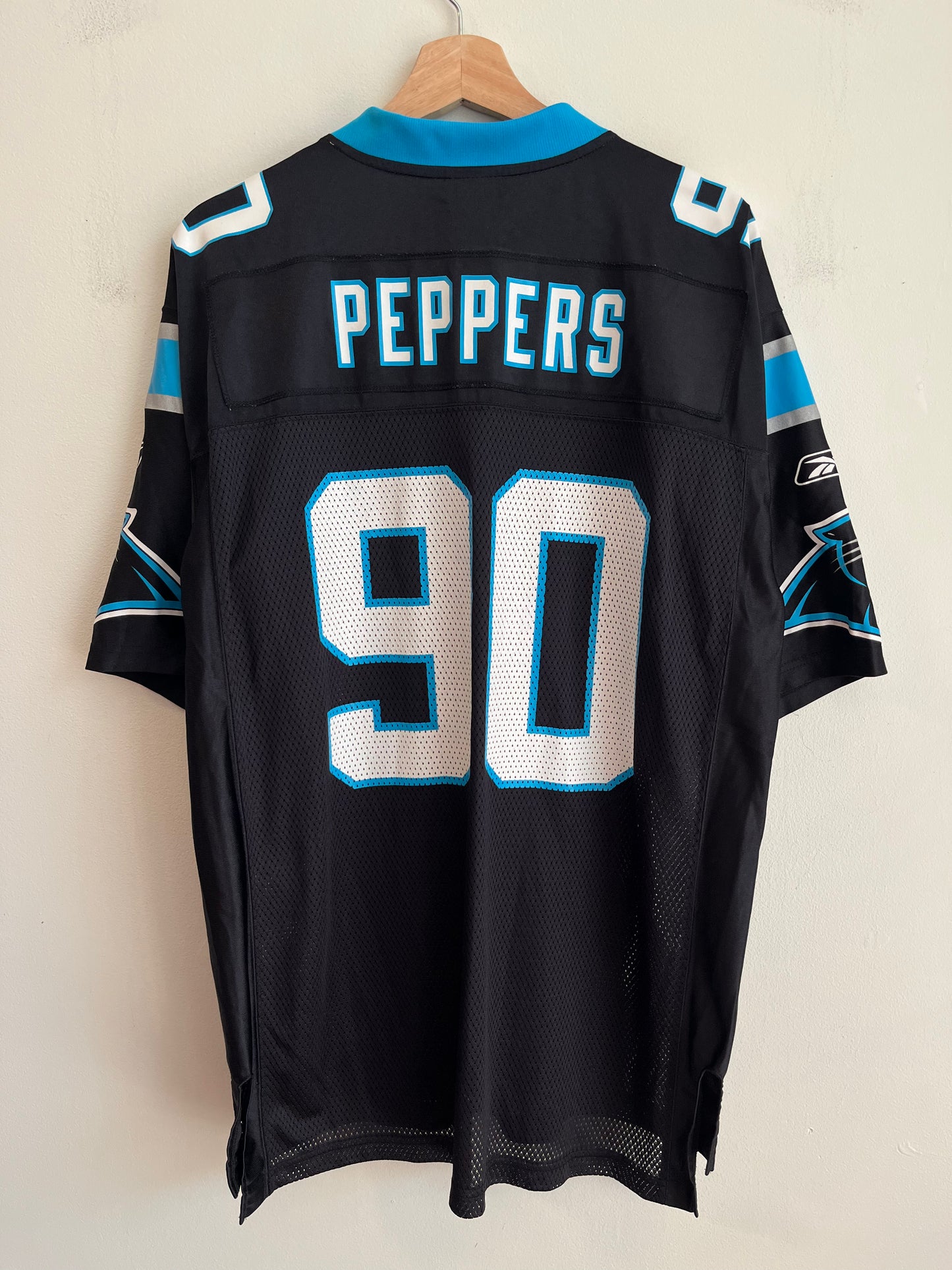 00s Carolina Panthers Julius Peppers Reebok Home Jersey (M)