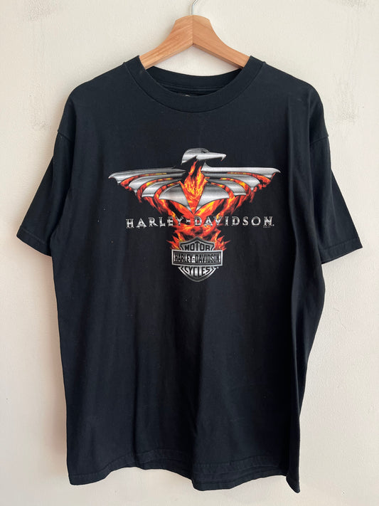 2002 Harley Davidson Kenosha, WI Flames Tee (L)