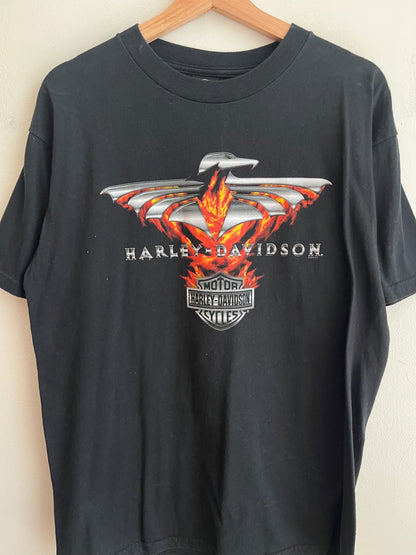 2002 Harley Davidson Kenosha, WI Flames Tee (L)