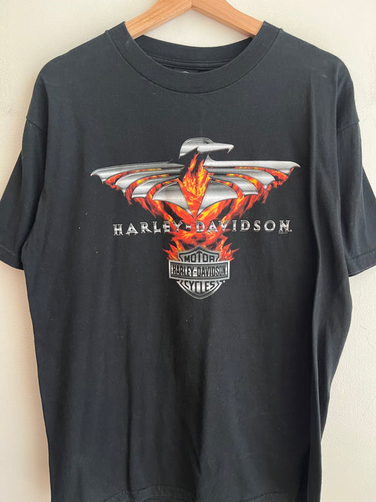 2002 Harley Davidson Kenosha, WI Flames Tee (L)