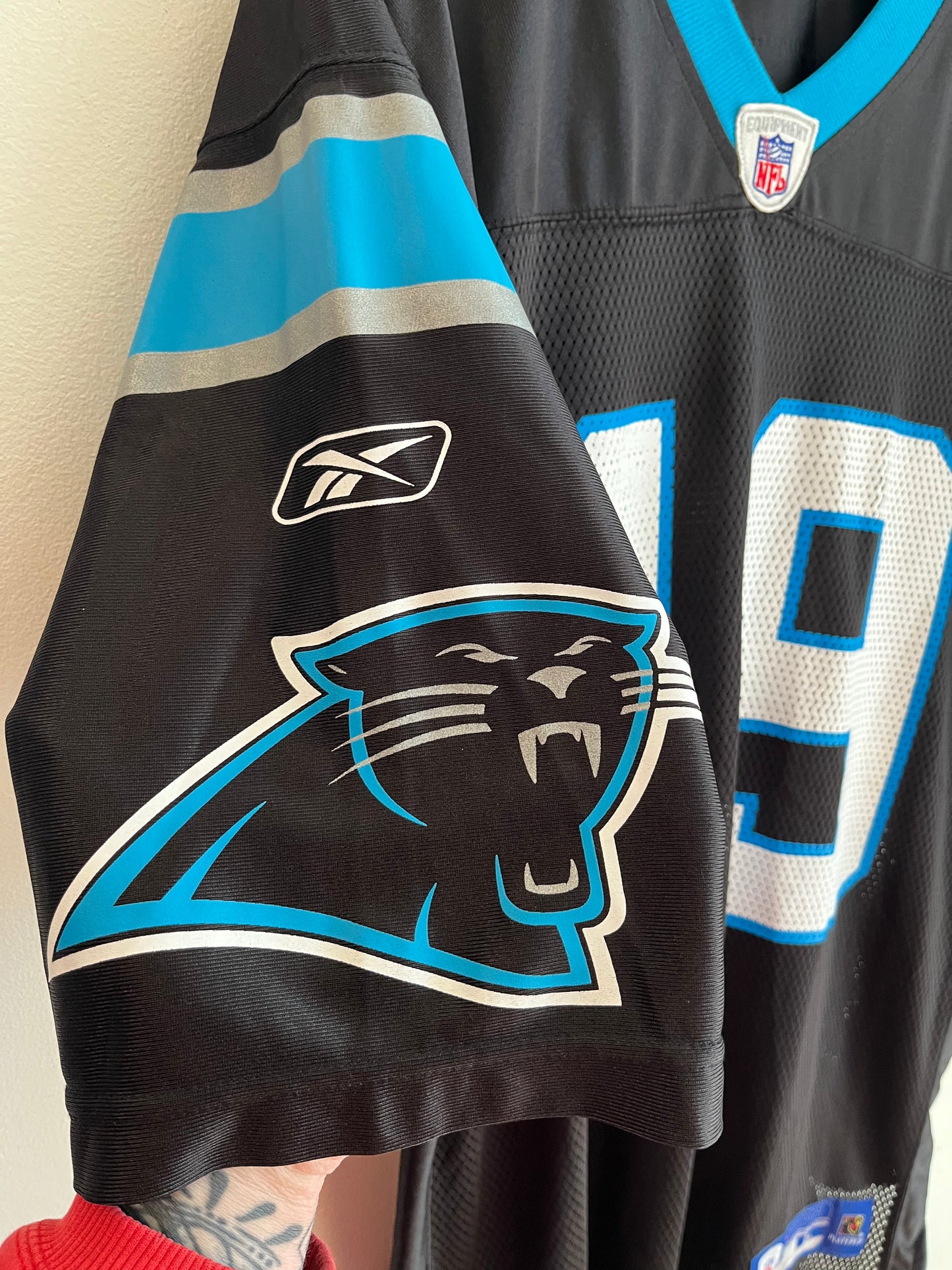 00s Carolina Panthers Keyshawn Johnson Reebok Home Jersey (L)