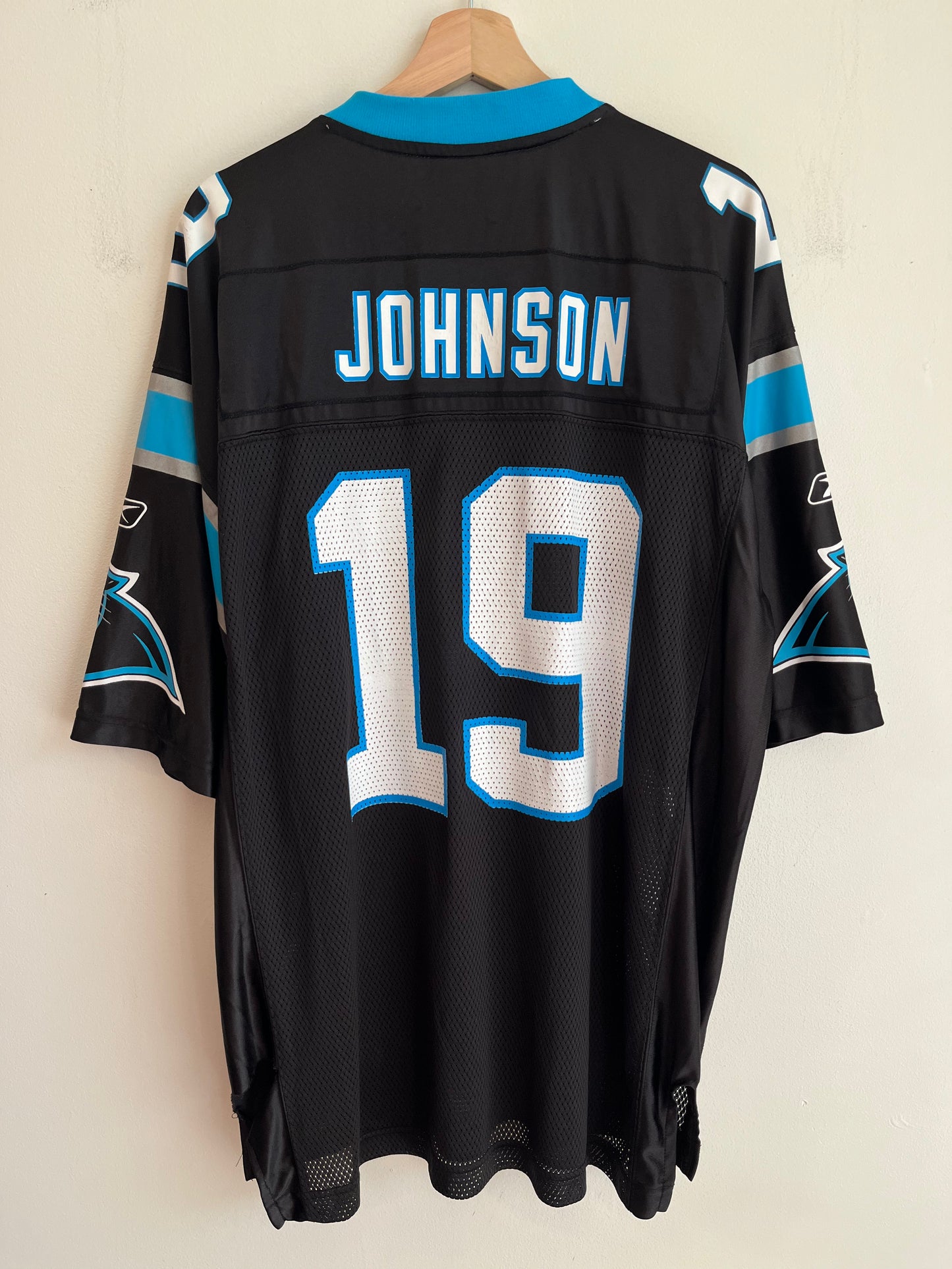 00s Carolina Panthers Keyshawn Johnson Reebok Home Jersey (L)