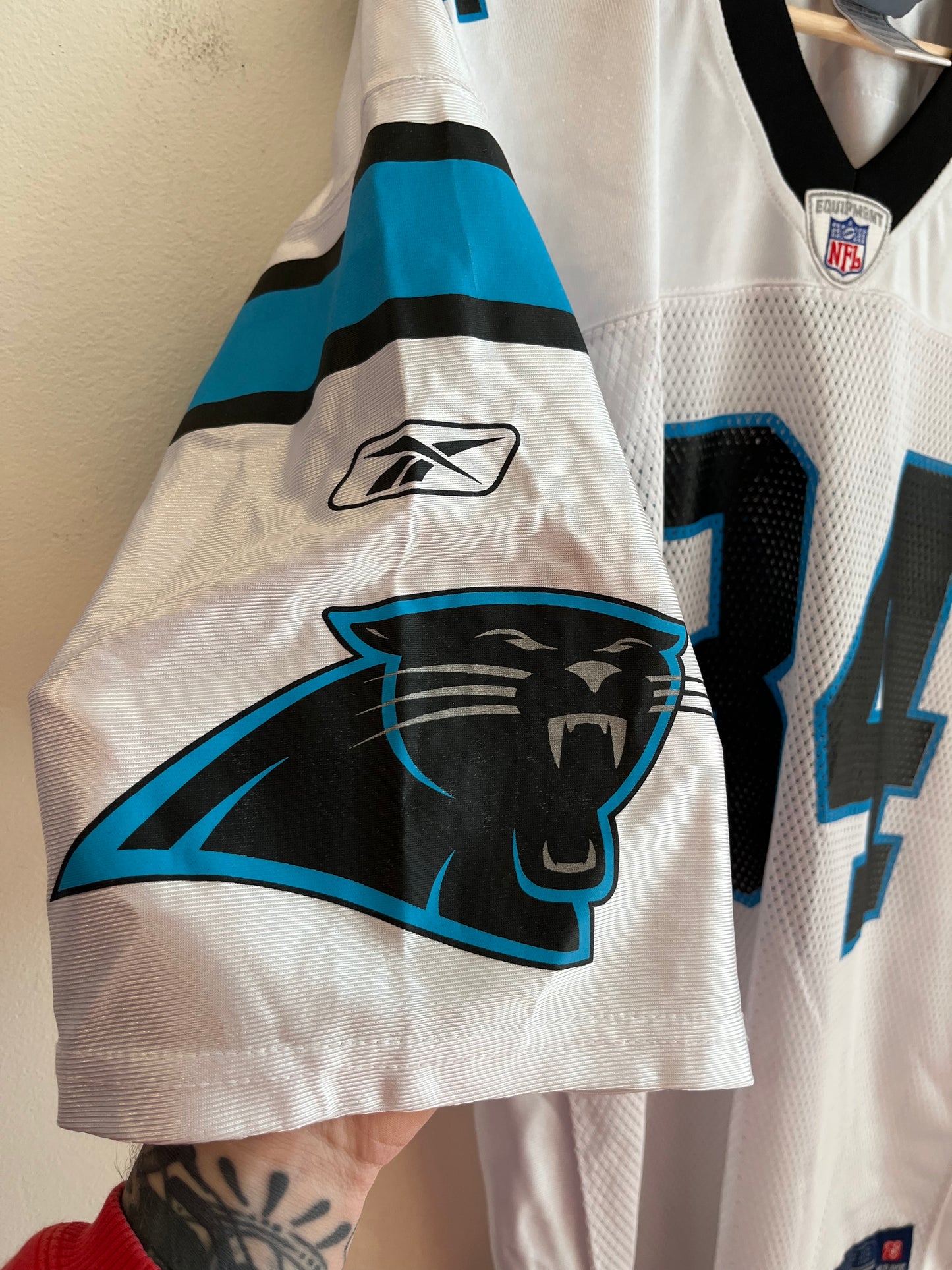 00s Carolina Panthers DeAngelo Williams Reebok Away Jersey (L)