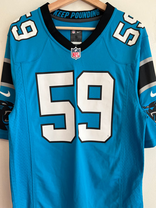 2016 Carolina Panthers Luke Kuechly Blue Nike Jersey (S)