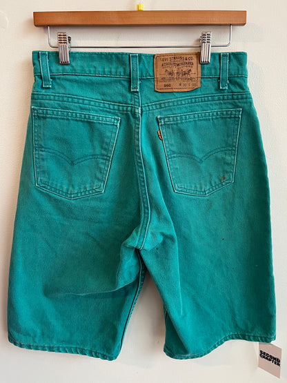 90s Levi's 560 Teal Shorts (28)