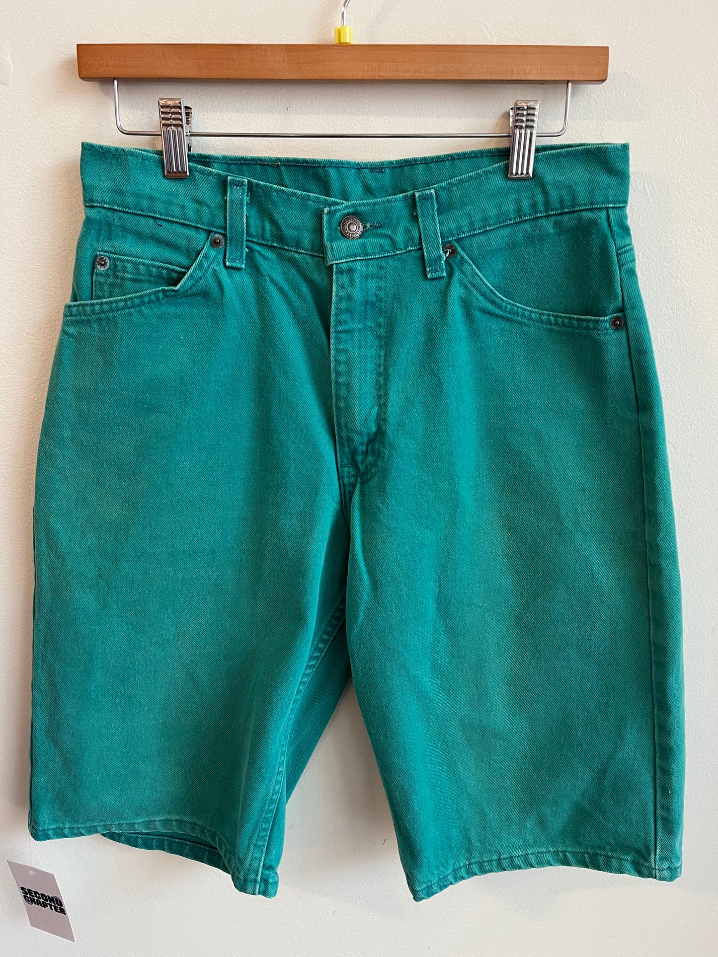 90s Levi's 560 Teal Shorts (28)