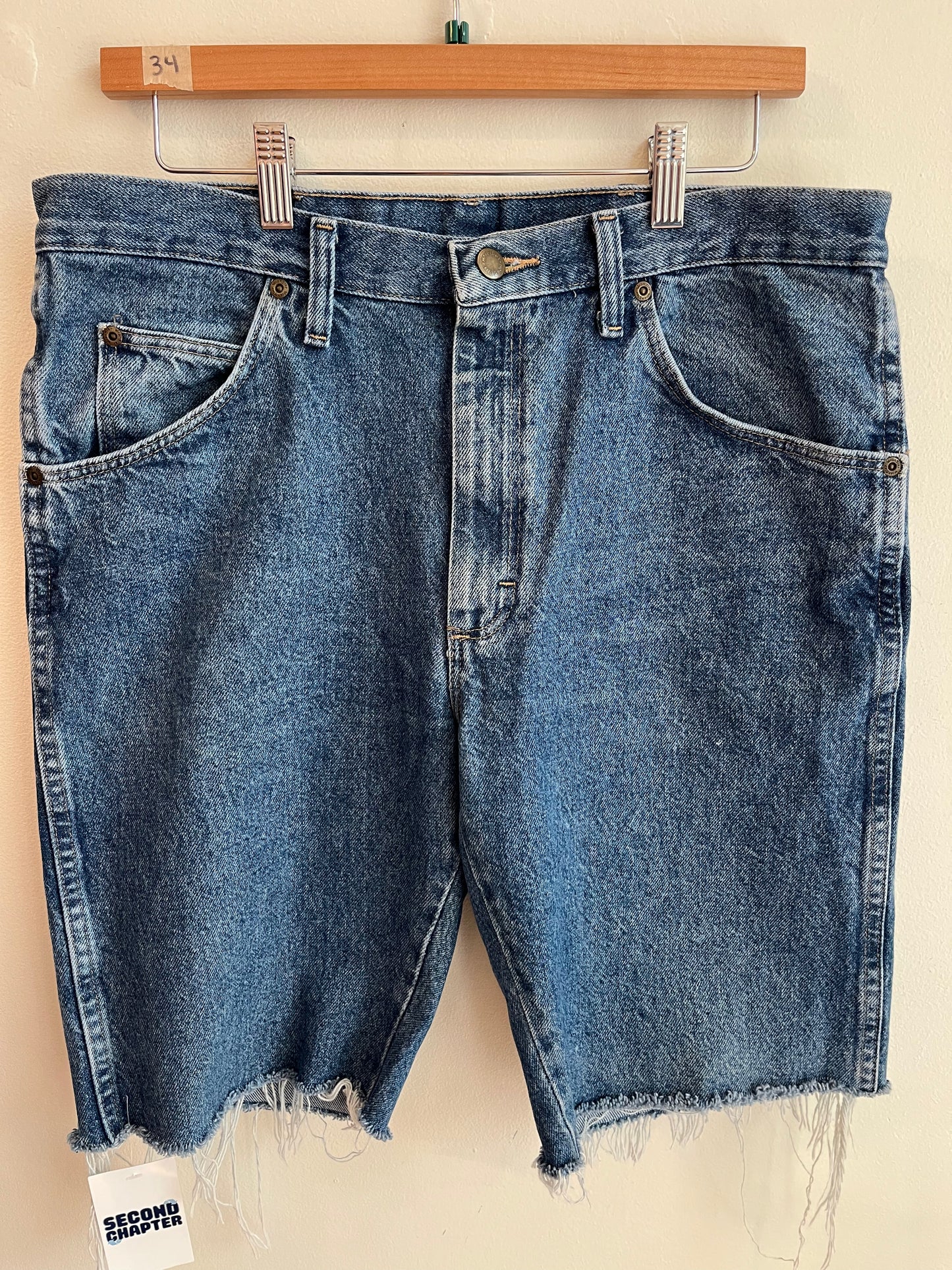 00s Wrangler Dark Blue Shorts (34)