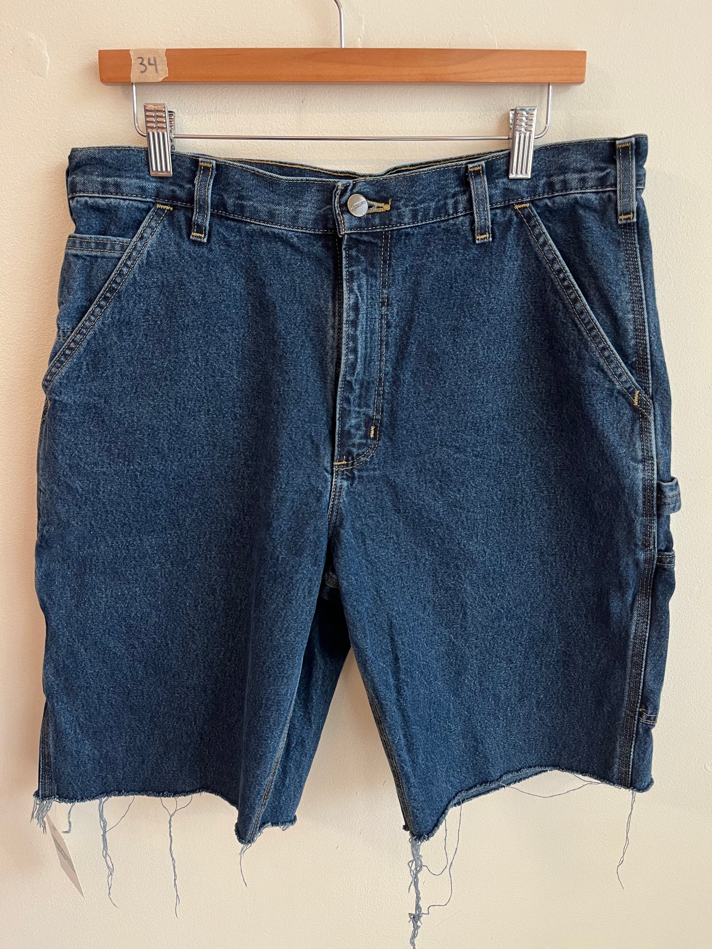 2018 Carhartt Dark Wash Carpenter Shorts (34)