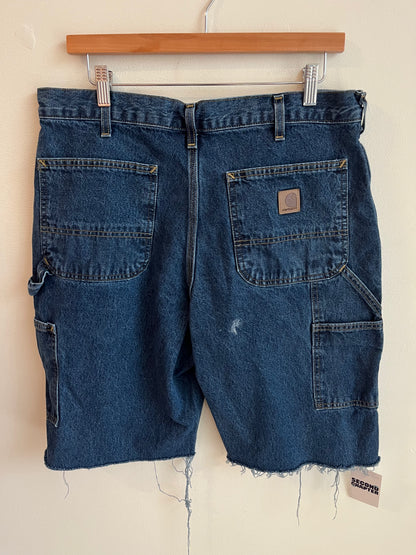2018 Carhartt Dark Wash Carpenter Shorts (34)