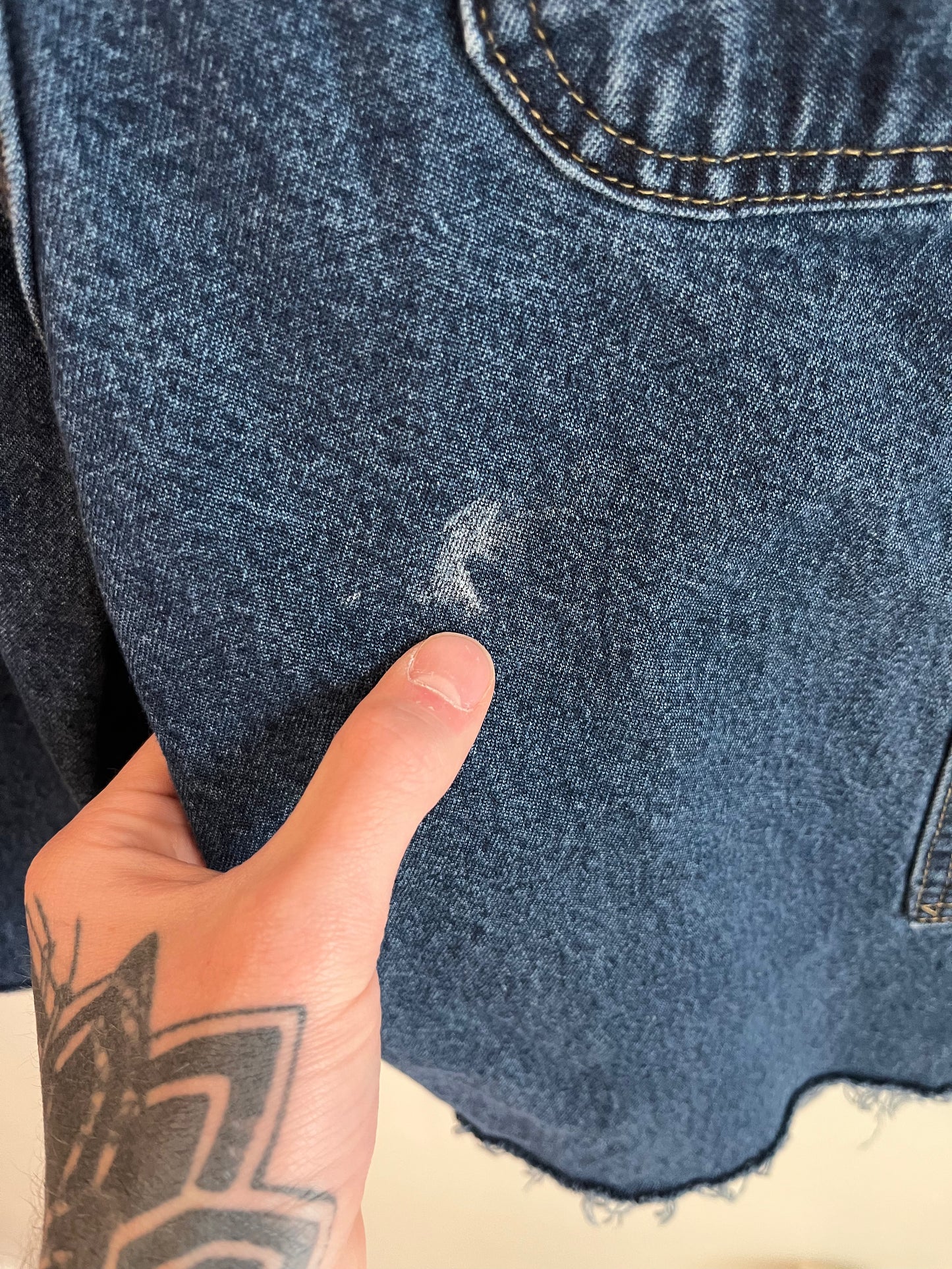 2018 Carhartt Dark Wash Carpenter Shorts (34)