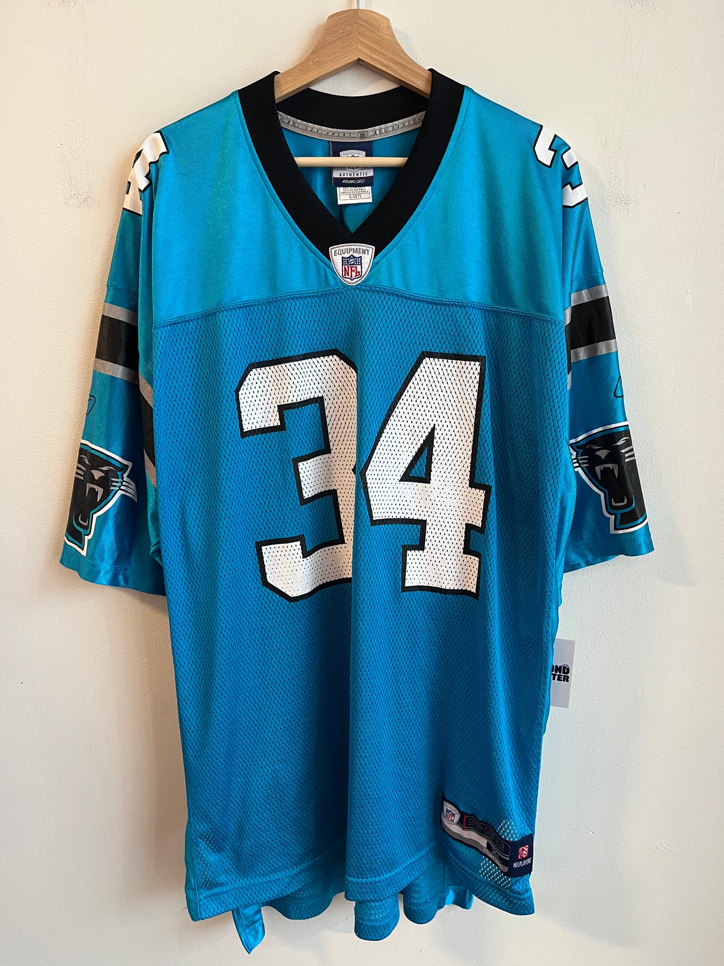 00s Carolina Panthers DeAngelo Williams Reebok Blue Jersey (XL)
