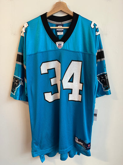 00s Carolina Panthers DeAngelo Williams Reebok Blue Jersey (XL)