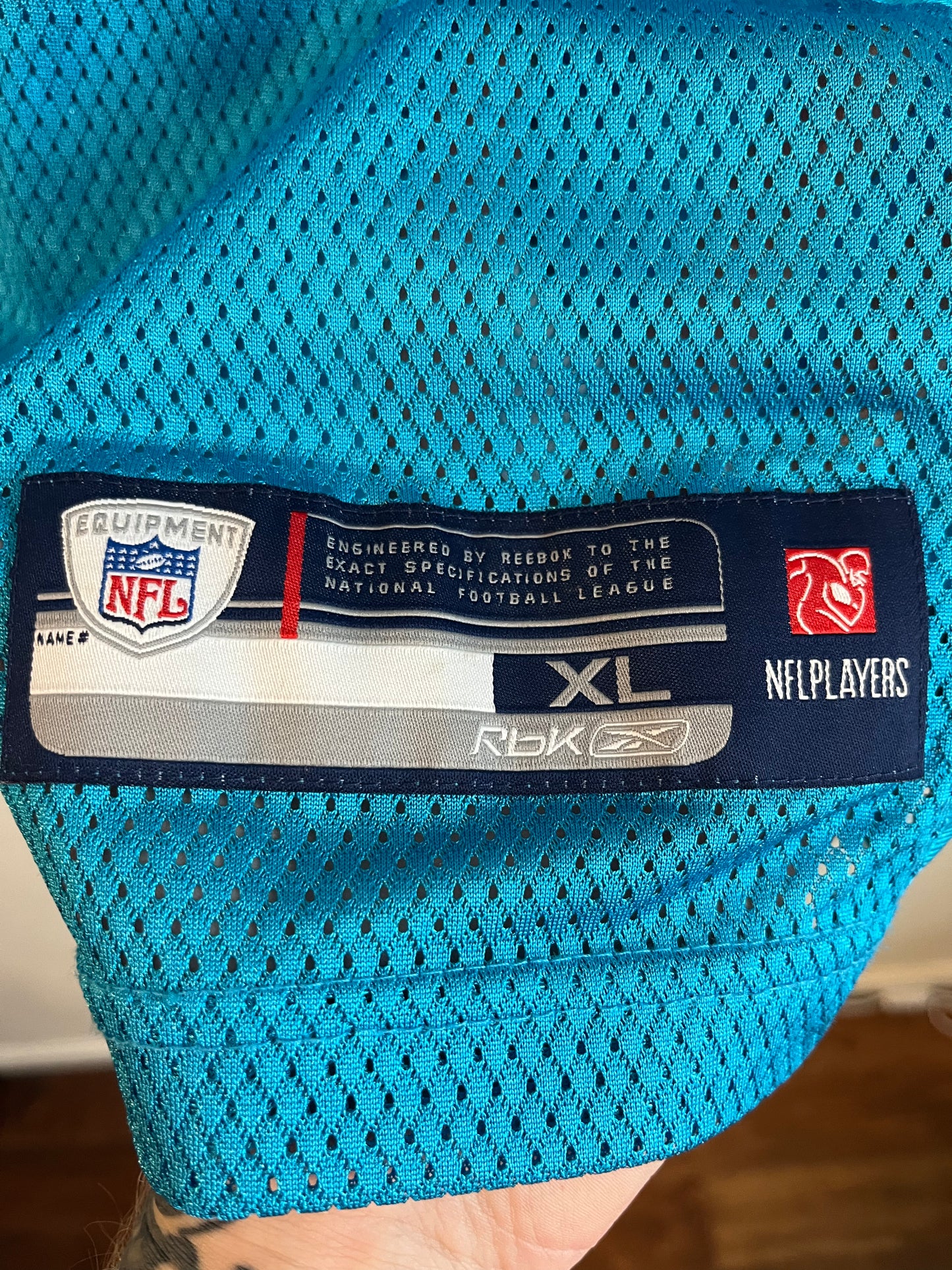 00s Carolina Panthers DeAngelo Williams Reebok Blue Jersey (XL)
