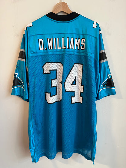 00s Carolina Panthers DeAngelo Williams Reebok Blue Jersey (XL)