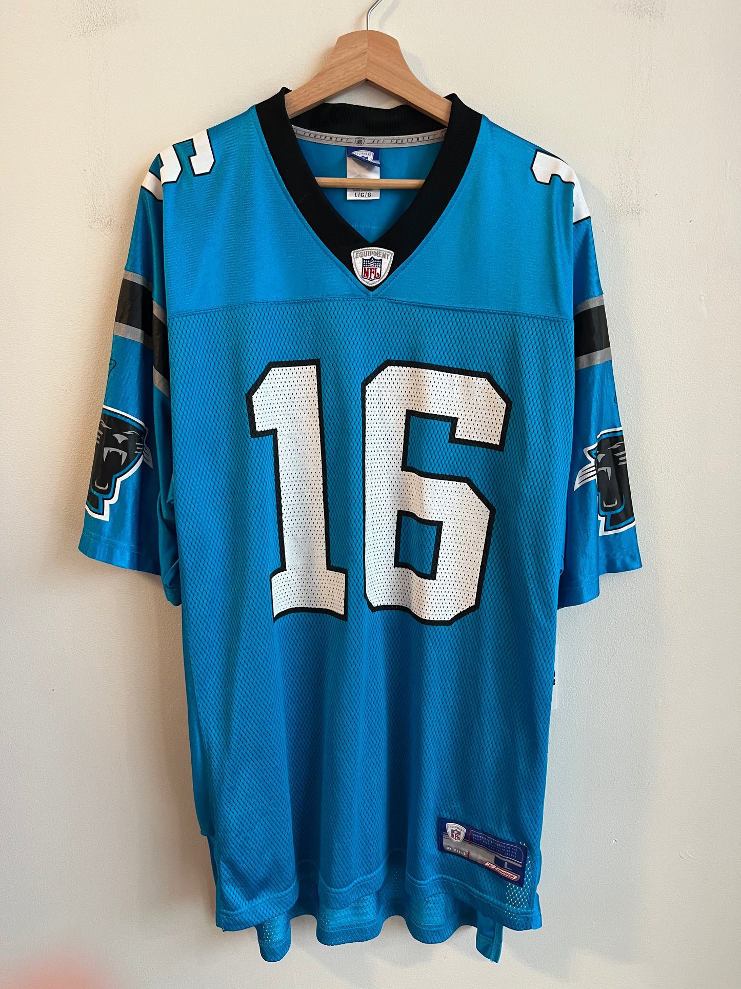00s Carolina Panthers Chris Weinke Reebok Blue Jersey (L)