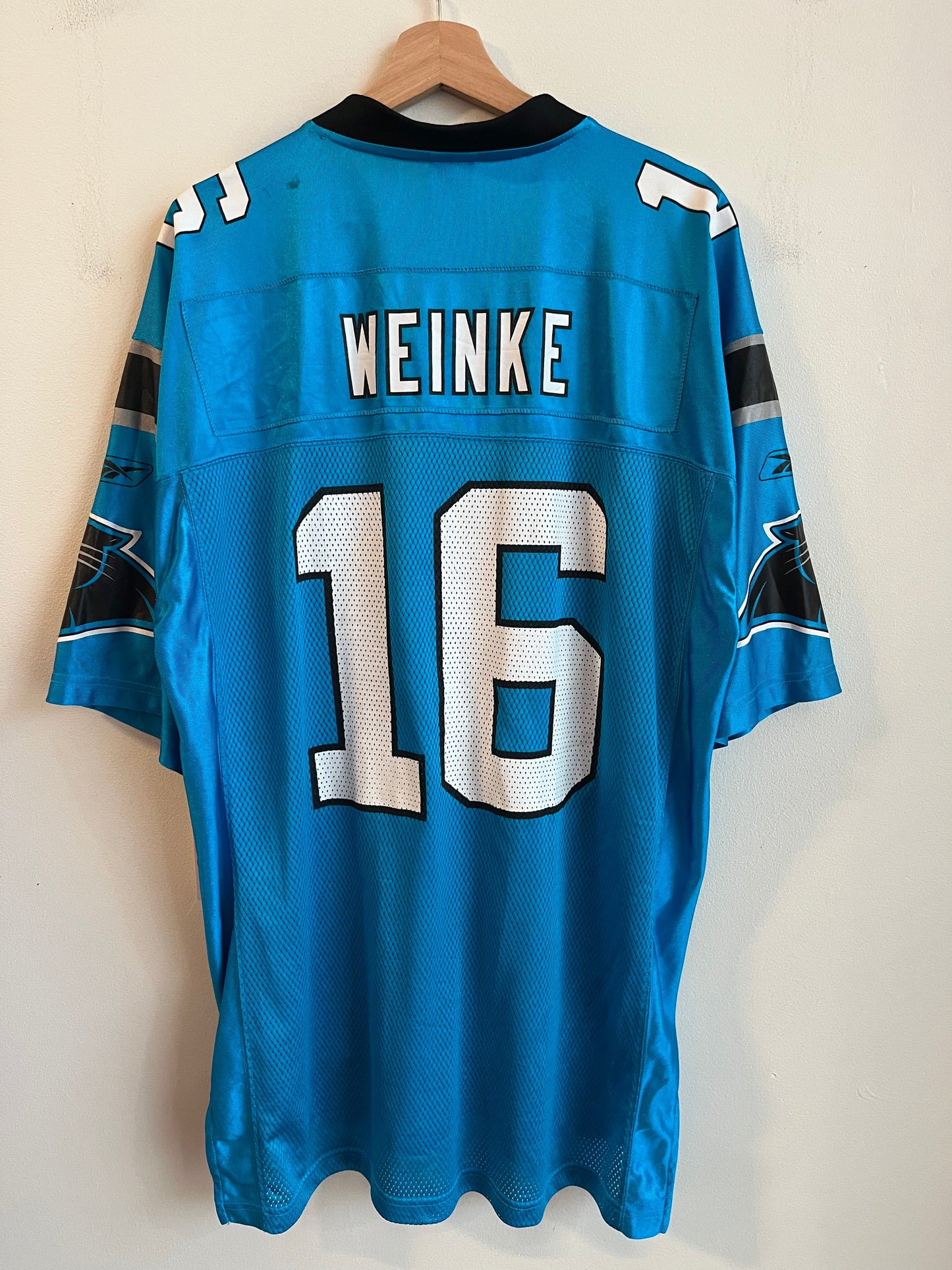 00s Carolina Panthers Chris Weinke Reebok Blue Jersey (L)