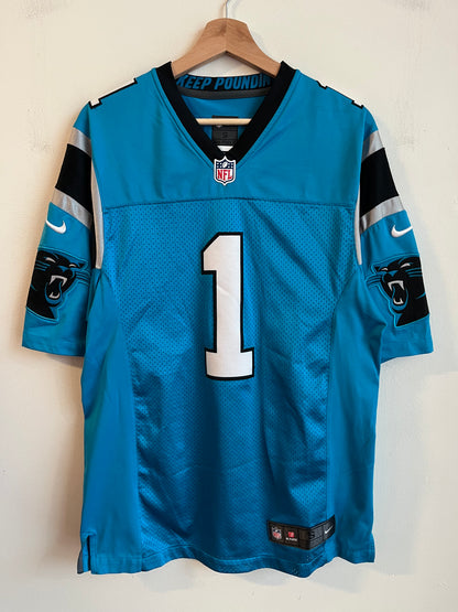 2012 Carolina Panthers Cam Newton Blue Nike Stitched Jersey (S)