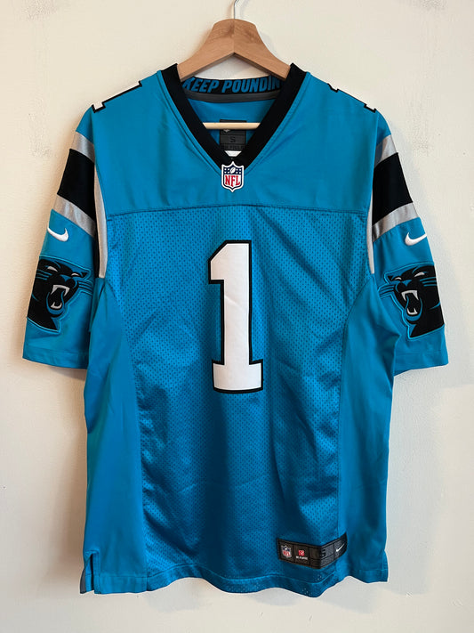 2012 Carolina Panthers Cam Newton Blue Nike Stitched Jersey (S)