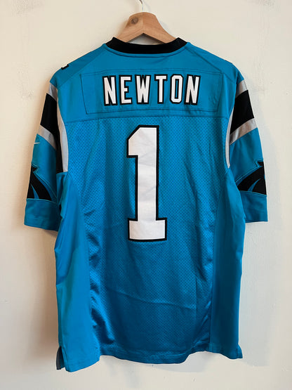 2012 Carolina Panthers Cam Newton Blue Nike Stitched Jersey (S)