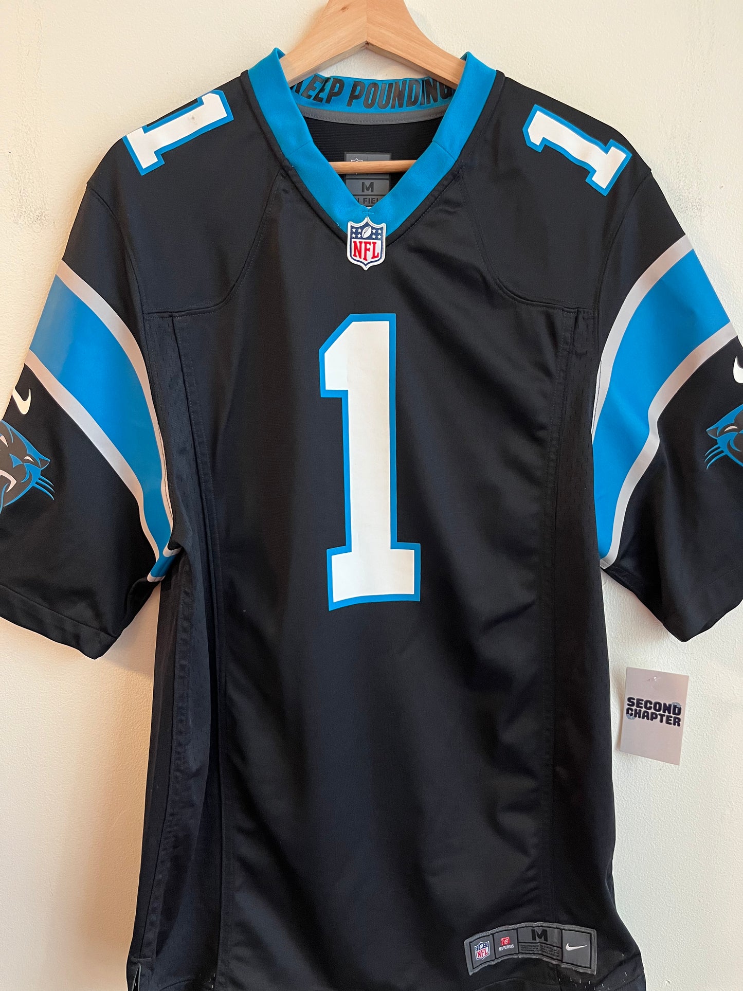 2013 Carolina Panthers Cam Newton Nike Home Jersey (M)