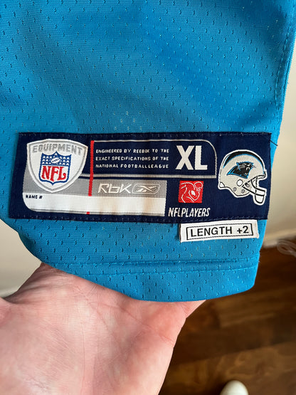 00s Carolina Panthers DeAngelo Williams Blue Stitched Flawed Jersey (XL)