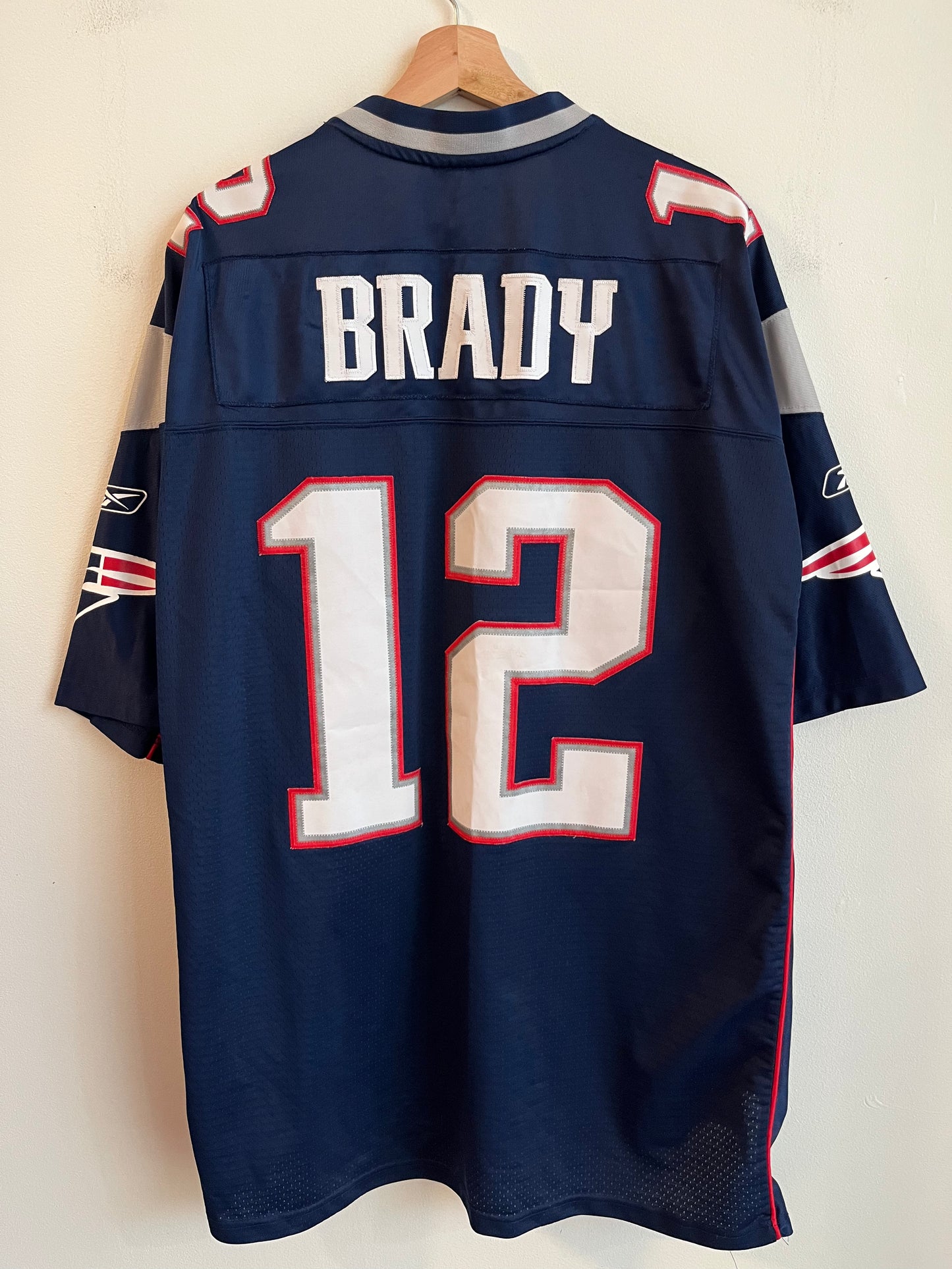 00s New England Patriots Tom Brady Stitched Reebok Home Jersey (XXL)