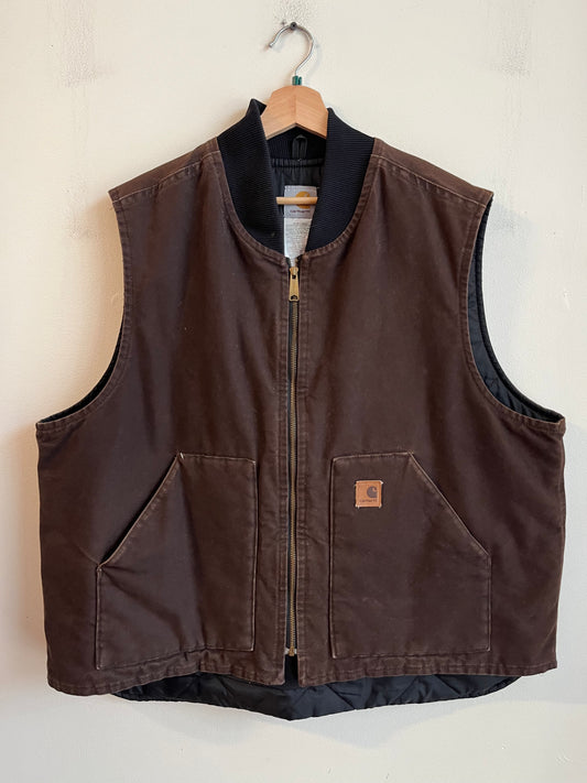 2012 Carhartt Mocha Quilt Lined Vest (XXL)