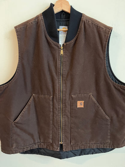 2012 Carhartt Mocha Quilt Lined Vest (XXL)
