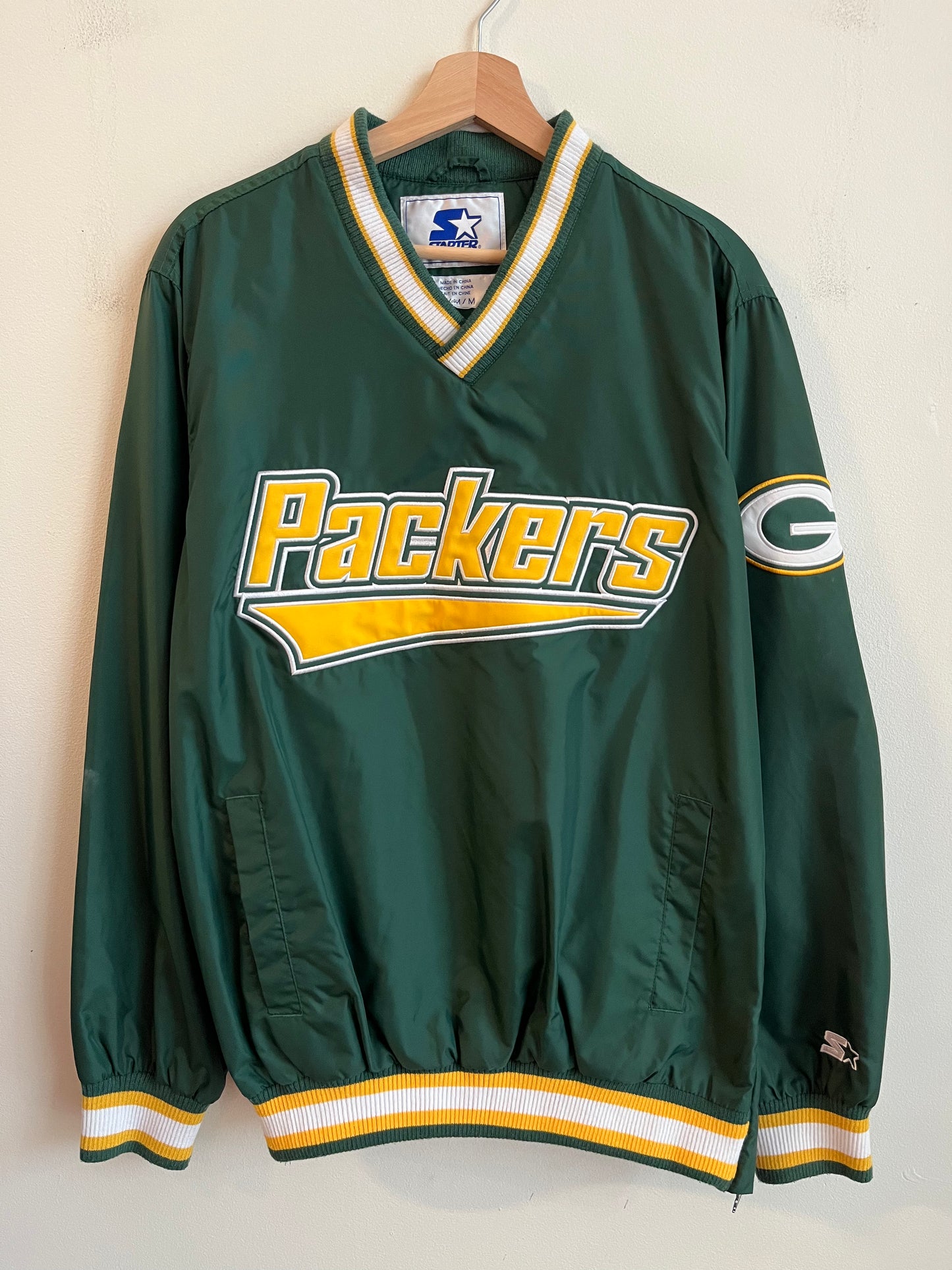 00s Green Bay Packers Starter Spell Out Windbreaker (M)