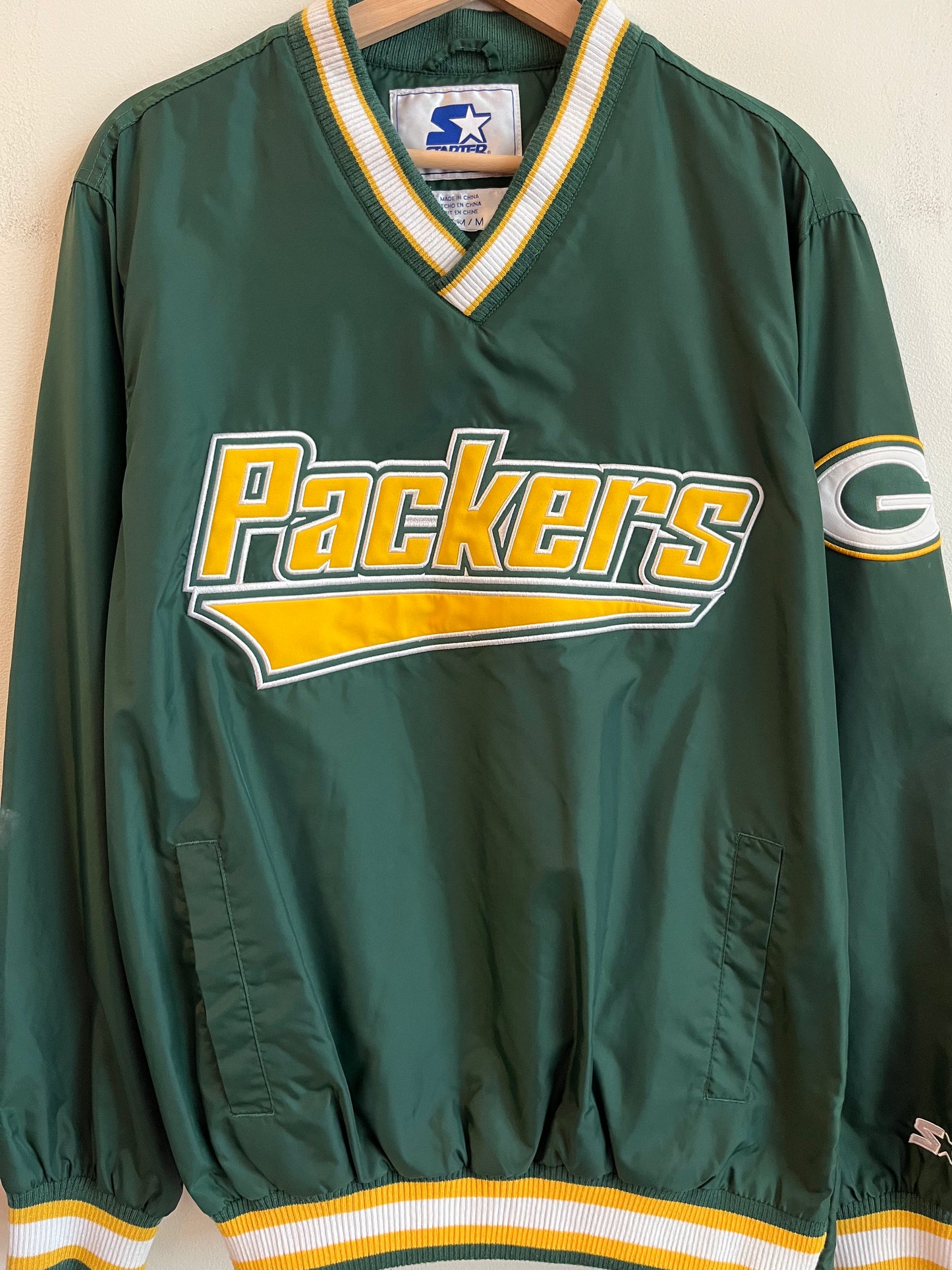 00s Green Bay Packers Starter Spell Out Windbreaker (M)