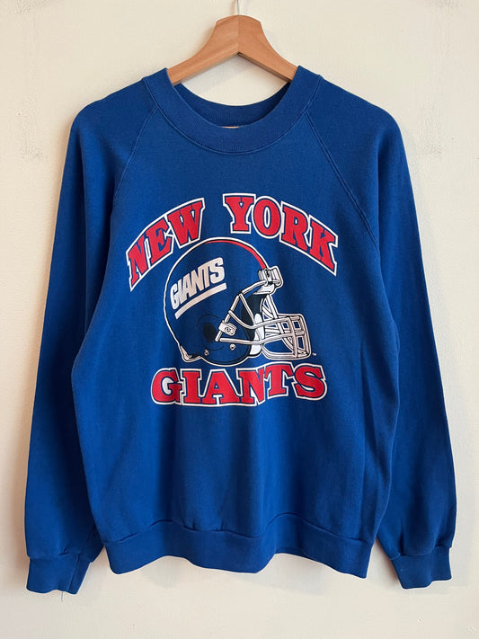 90s New York Giants Trench Raglan Crewneck (L)