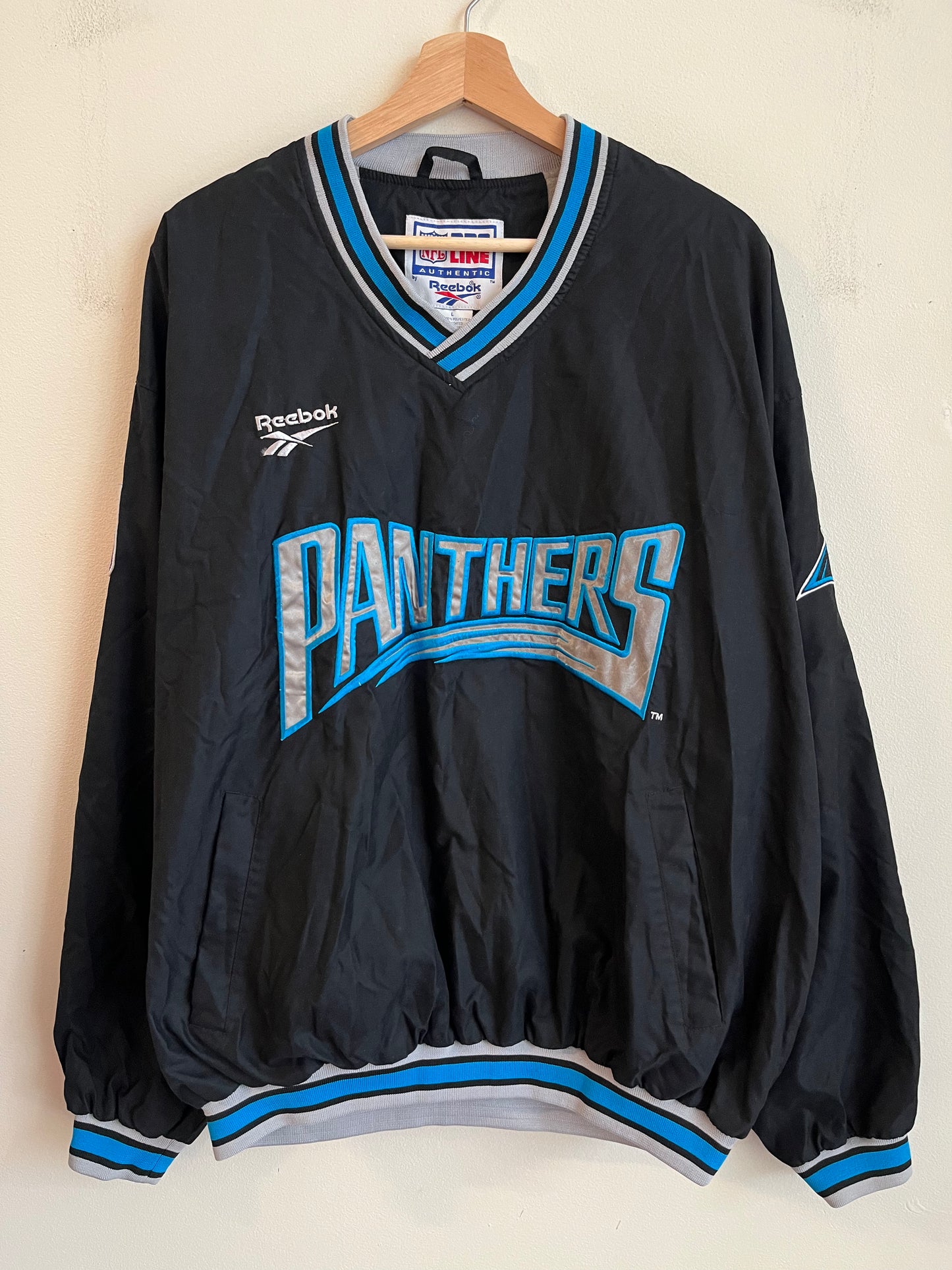 90s Carolina Panthers Embroidered Reebok Pro Line Windbreaker (L)