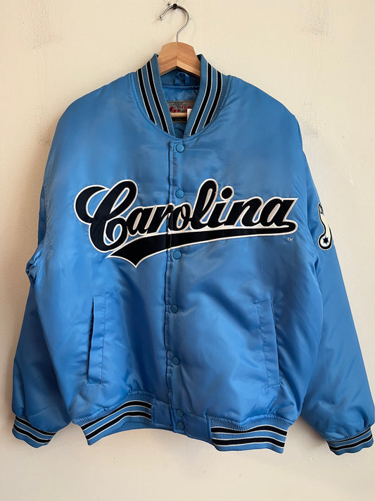 90s UNC University of North Carolina Tar Heels Satin Jacket (M)