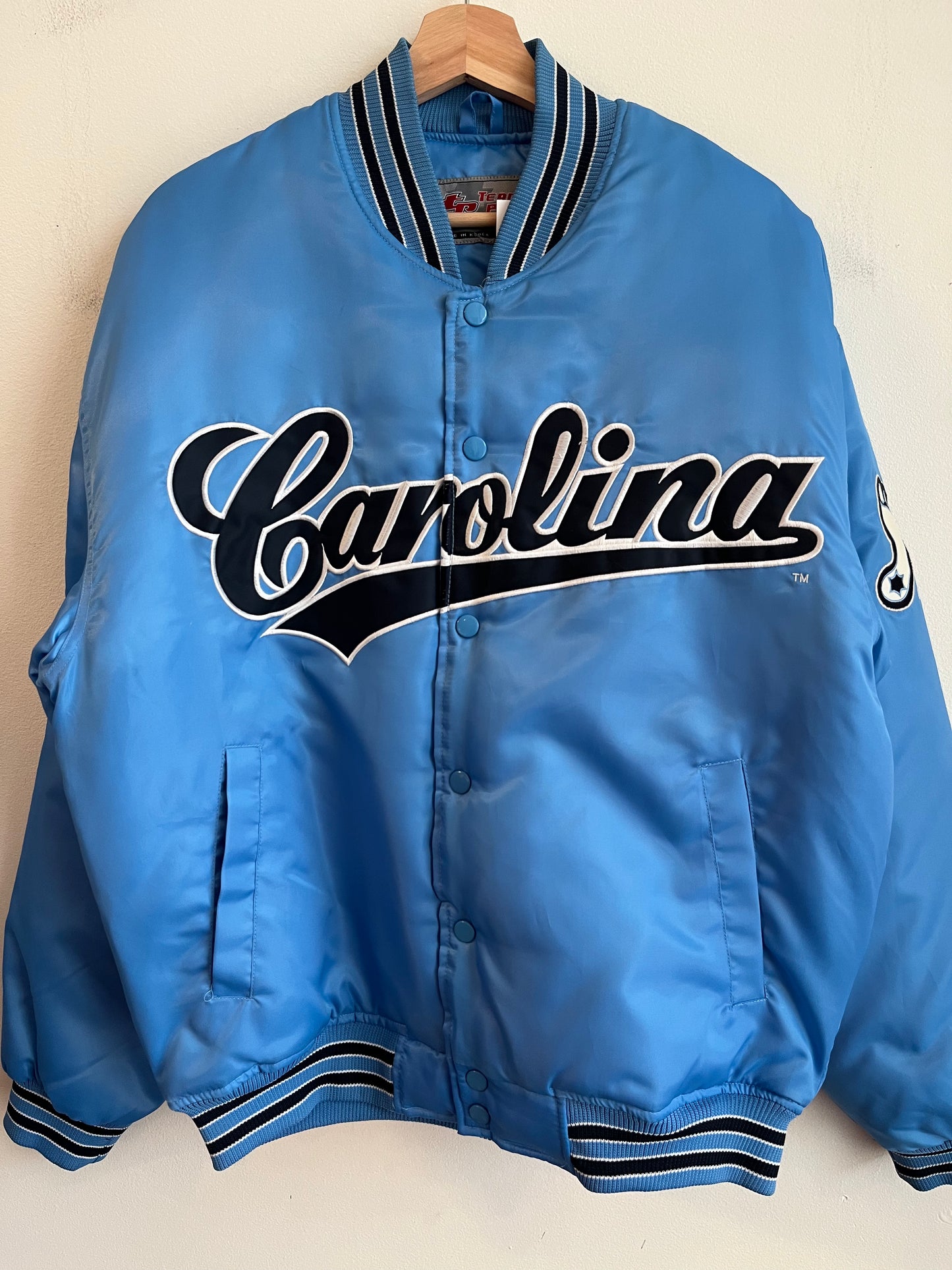 90s UNC University of North Carolina Tar Heels Satin Jacket (M)