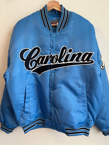 90s UNC University of North Carolina Tar Heels Satin Jacket (M)