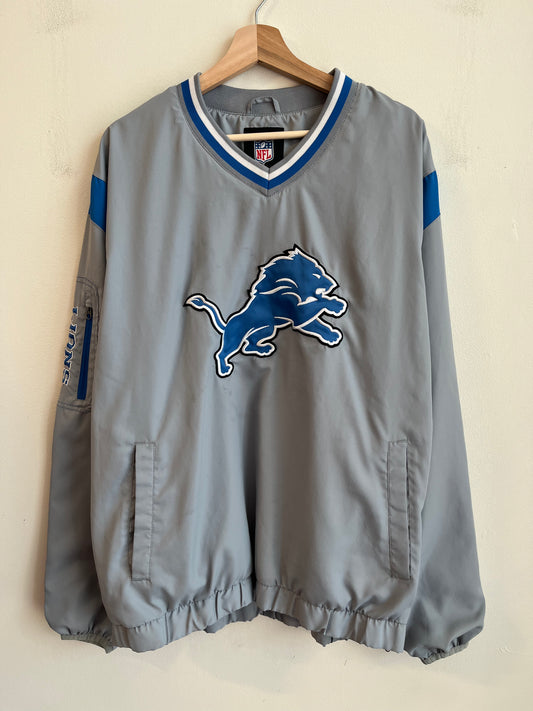 2010s Detroit Lions NFL Grey Windbreaker (XL)