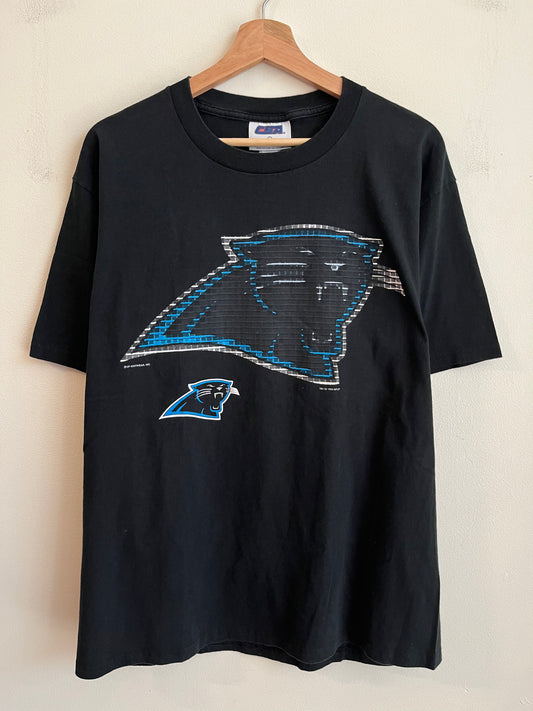 1999 Carolina Panthers Black Faded Logo Tee (L)