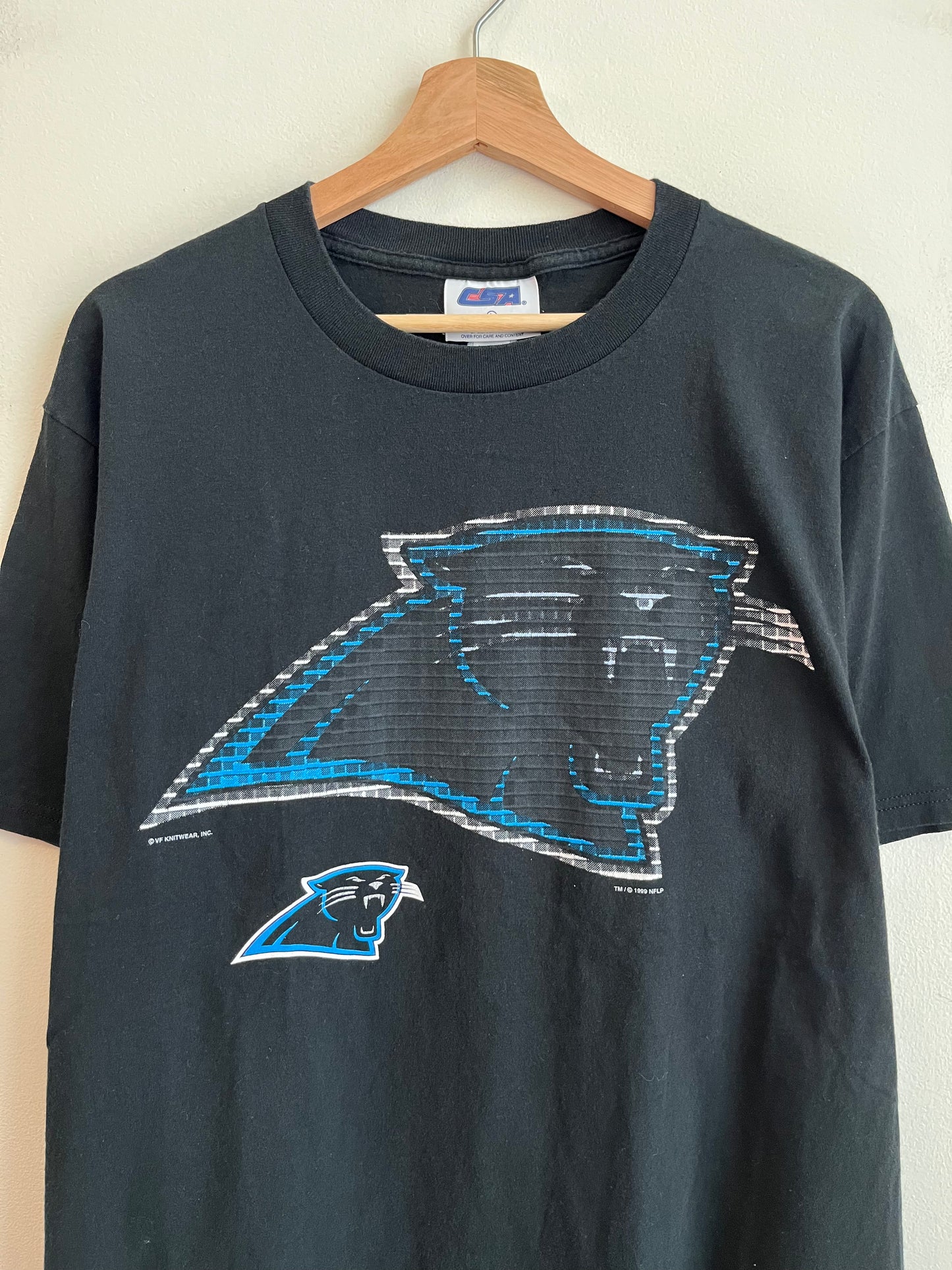 1999 Carolina Panthers Black Faded Logo Tee (L)