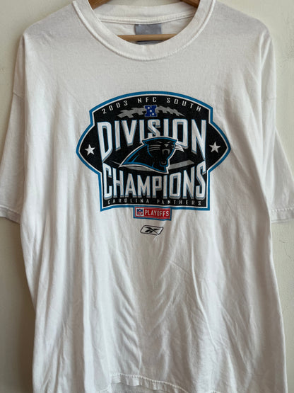 2003 Carolina Panthers White Division Champions Tee (L)
