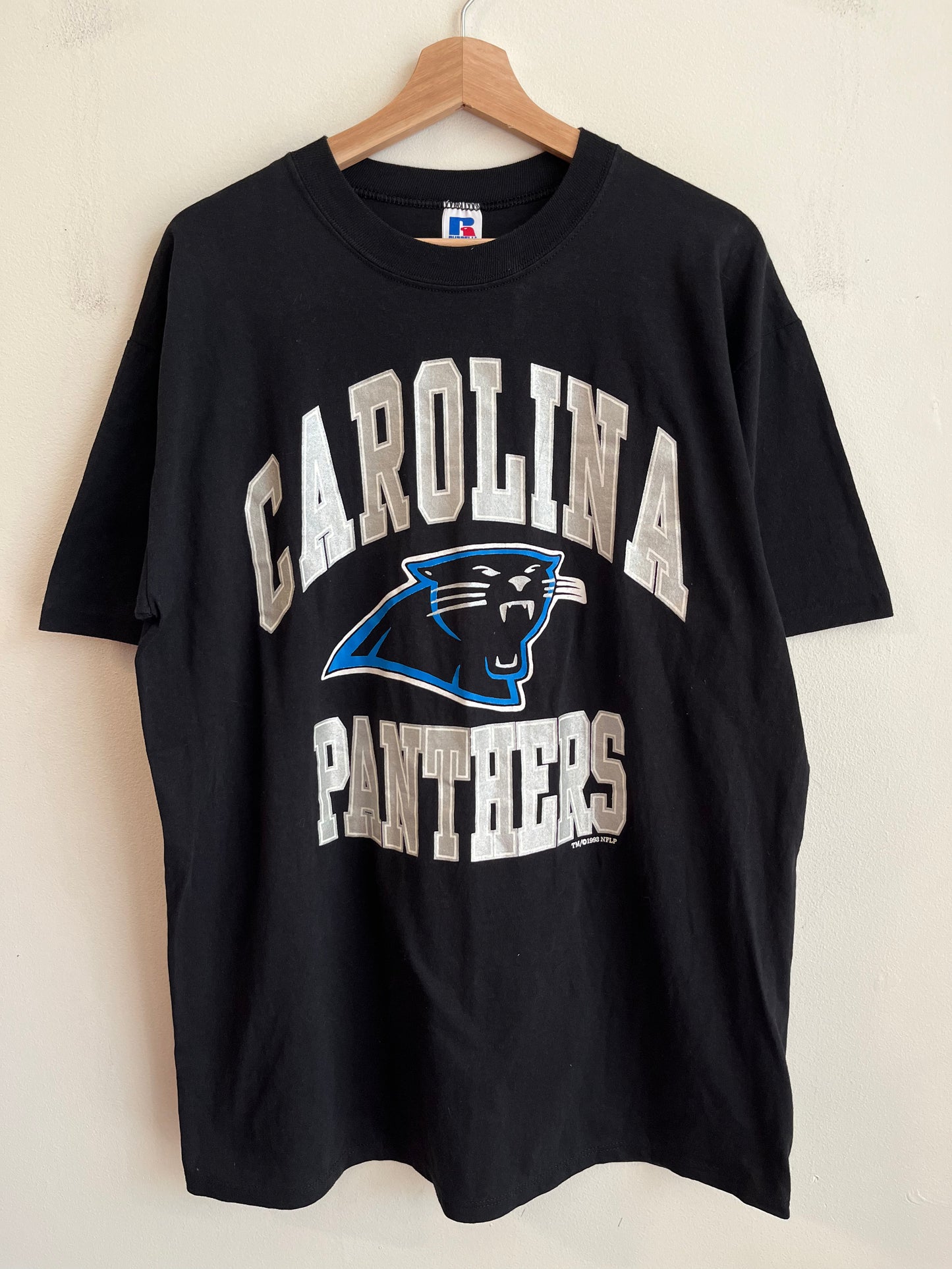 1993 Carolina Panthers Russell Spell Out Tee (XL)