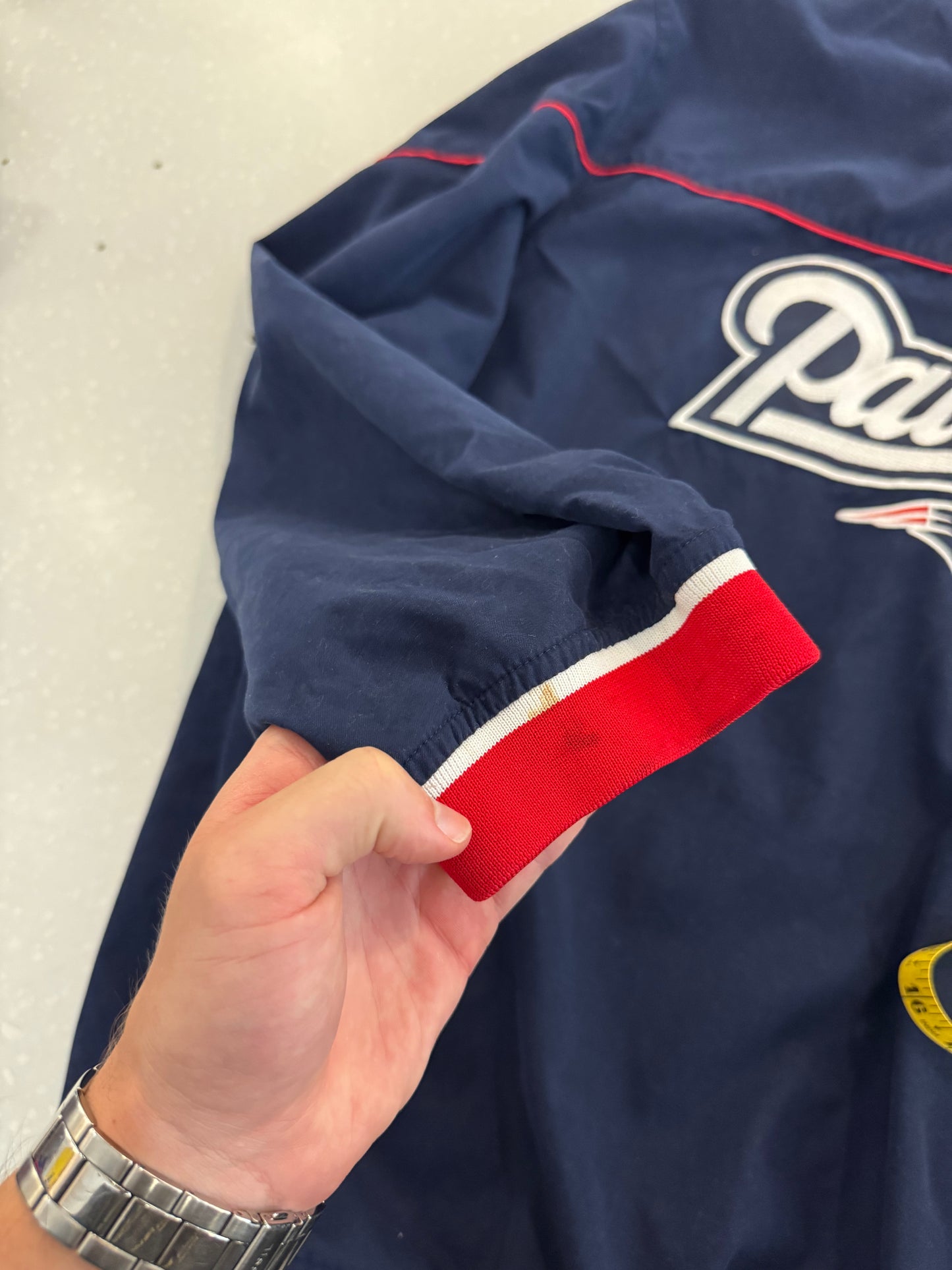 00s New England Patriots Spell Out Reebok Windbreaker (L)